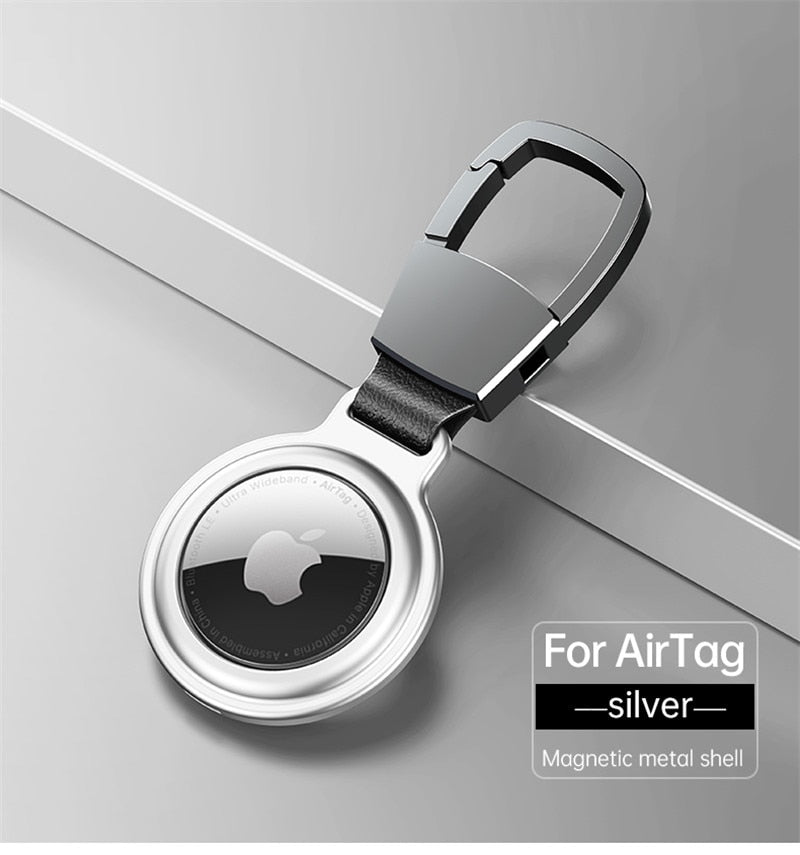 Premium AirTag Case Metal Protective Cover Keychain Clip Shockproof Scratch Resistant Secure Holder