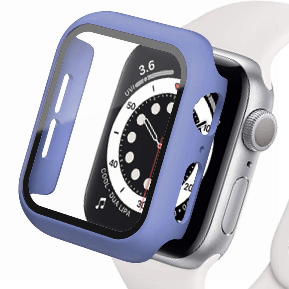 Premium Apple Watch Case Tempered Glass Screen Protector PC Bumper Shockproof Protective Cover Transparent Design