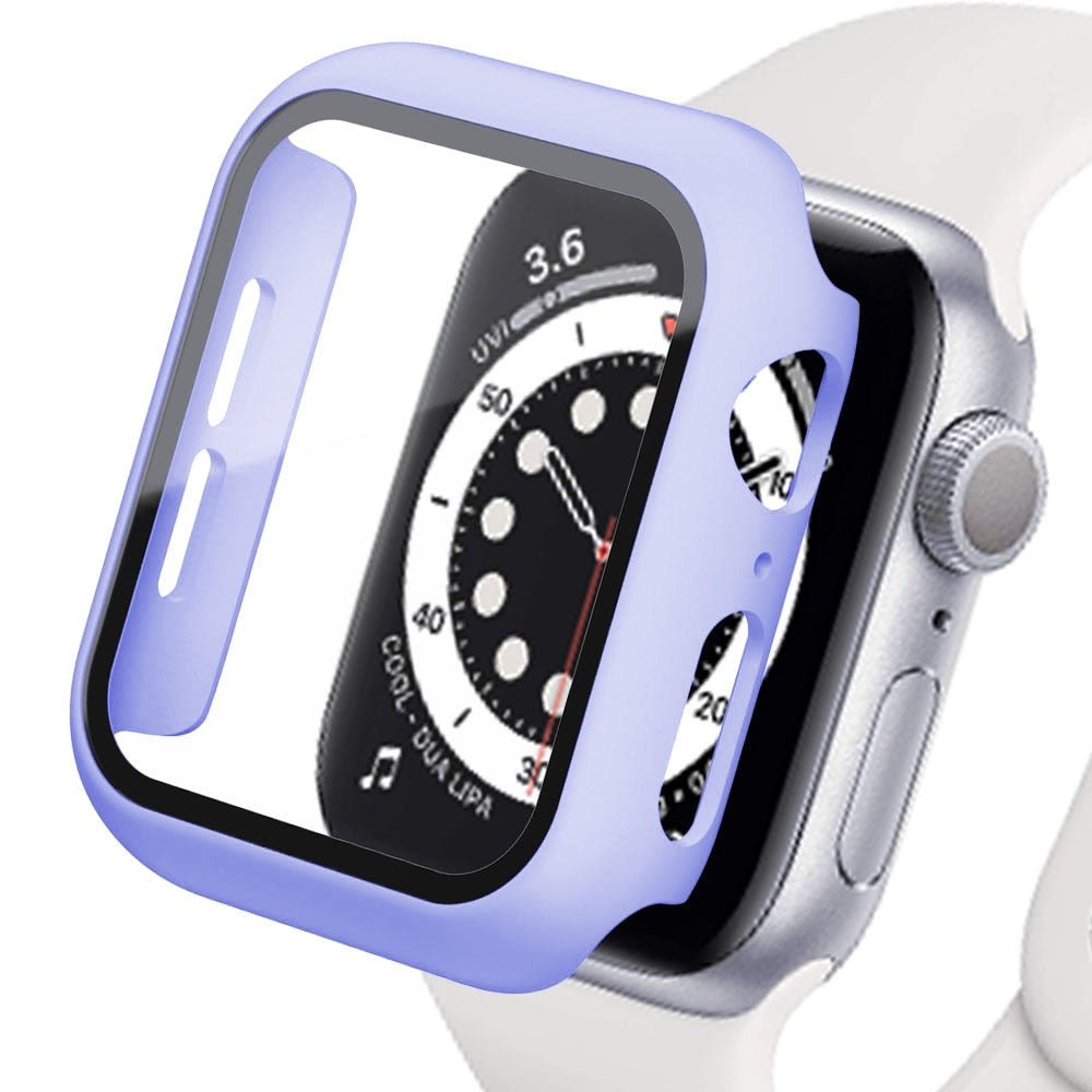 Premium Apple Watch Case Tempered Glass Screen Protector PC Bumper Shockproof Protective Cover Transparent Design