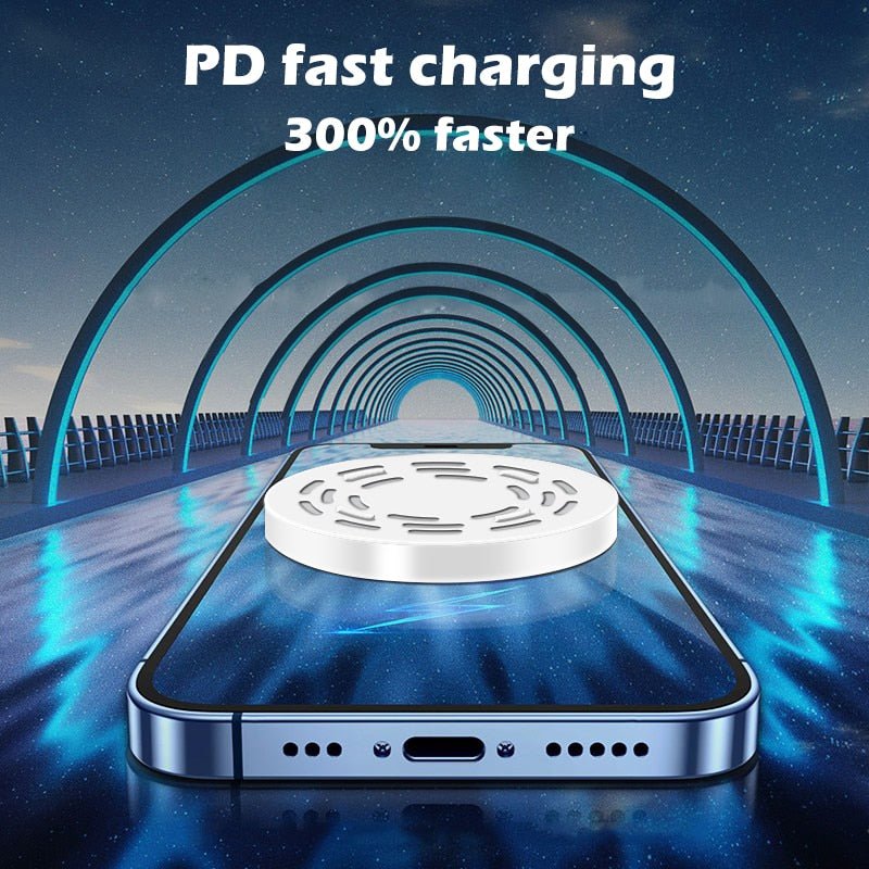 Premium Wireless Charger MagSafe Compatible 20W Fast Charging Magnetic Pad Slim Charging Dock Smartphone Earbuds Compatible