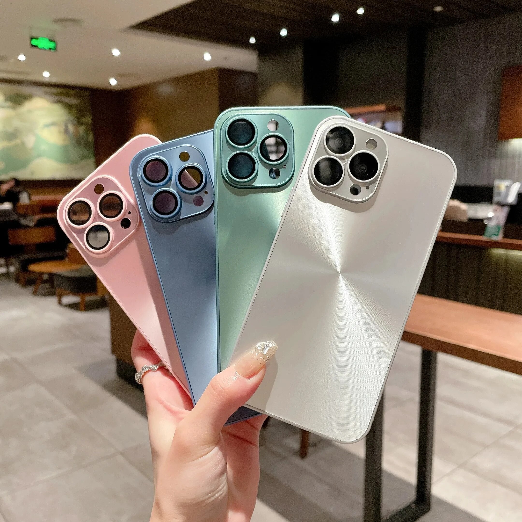 Luxury iPhone Case MagSafe Compatible Aurora Matte Shockproof Protective Cover Color Shift Finish Camera Lens Protection Slim Design