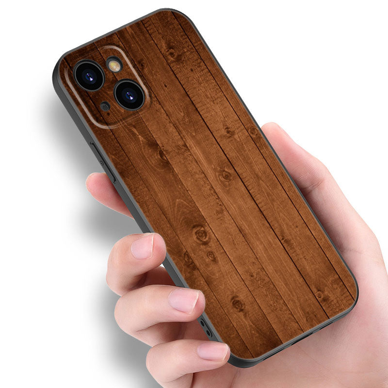 Luxury iPhone Case MagSafe Compatible Bamboo Wood Grain Shockproof Protective Cover Metallic Frame Camera Lens Protection Slim Natural Design