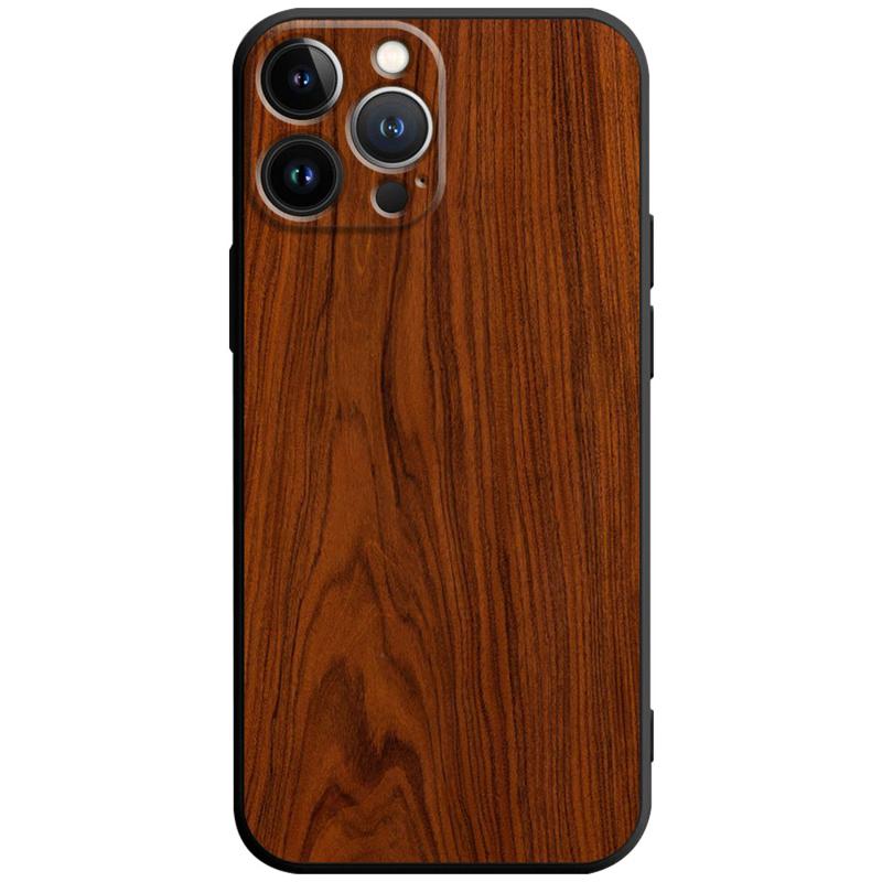 Luxury iPhone Case MagSafe Compatible Bamboo Wood Grain Shockproof Protective Cover Metallic Frame Camera Lens Protection Slim Natural Design