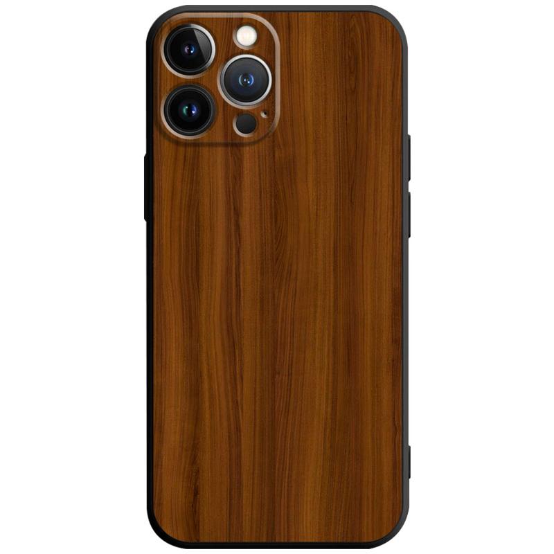 Luxury iPhone Case MagSafe Compatible Bamboo Wood Grain Shockproof Protective Cover Metallic Frame Camera Lens Protection Slim Natural Design
