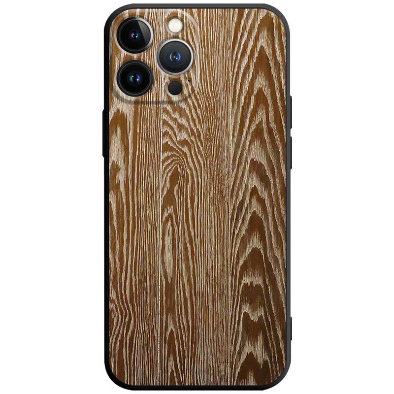 Luxury iPhone Case MagSafe Compatible Bamboo Wood Grain Shockproof Protective Cover Metallic Frame Camera Lens Protection Slim Natural Design