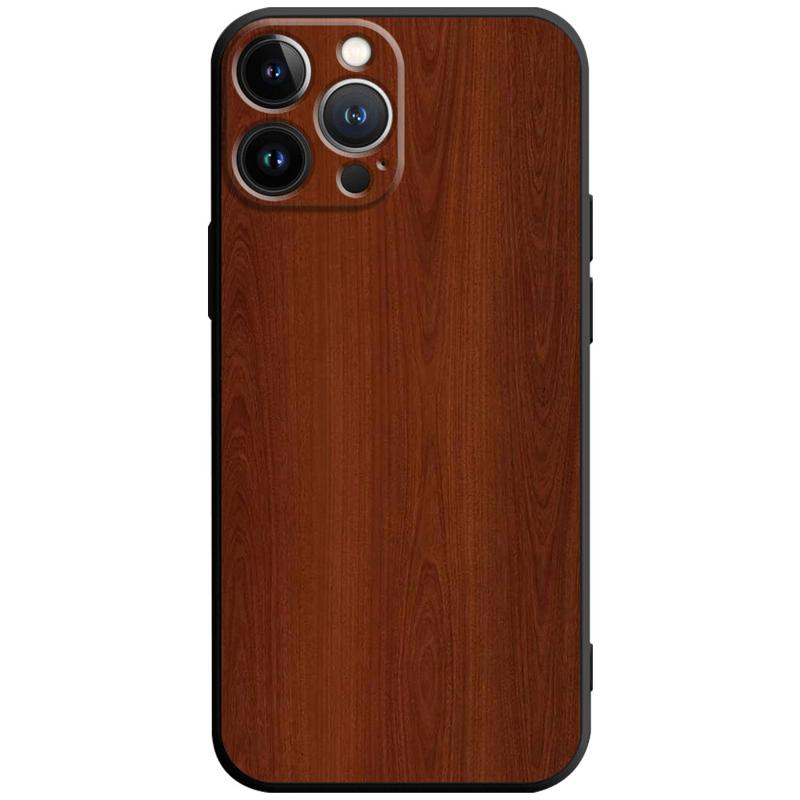 Luxury iPhone Case MagSafe Compatible Bamboo Wood Grain Shockproof Protective Cover Metallic Frame Camera Lens Protection Slim Natural Design