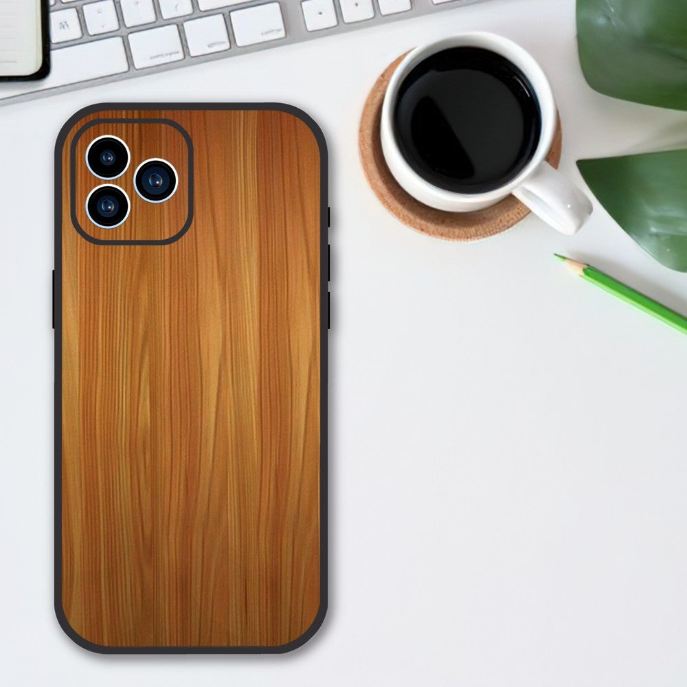 Luxury iPhone Case MagSafe Compatible Bamboo Wood Grain Shockproof Protective Cover Metallic Frame Camera Lens Protection Slim Natural Design