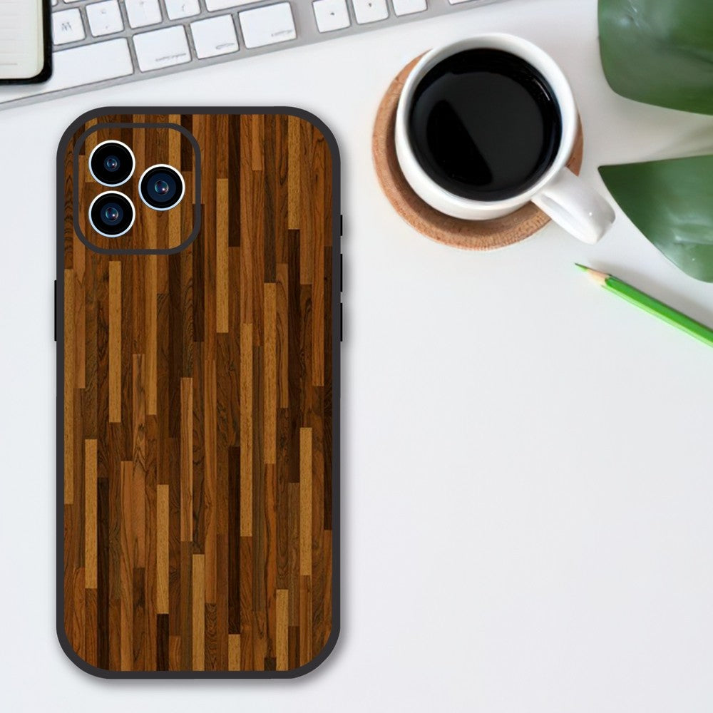 Luxury iPhone Case MagSafe Compatible Bamboo Wood Grain Shockproof Protective Cover Metallic Frame Camera Lens Protection Slim Natural Design