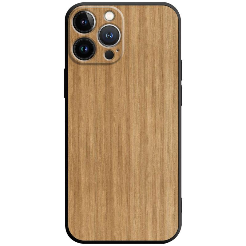 Luxury iPhone Case MagSafe Compatible Bamboo Wood Grain Shockproof Protective Cover Metallic Frame Camera Lens Protection Slim Natural Design