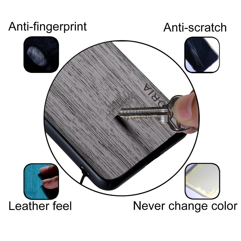 Luxury iPhone Case MagSafe Compatible Bamboo Wood Leather Texture Shockproof Protective Cover Slim Design Camera Lens Protection Natural Finish