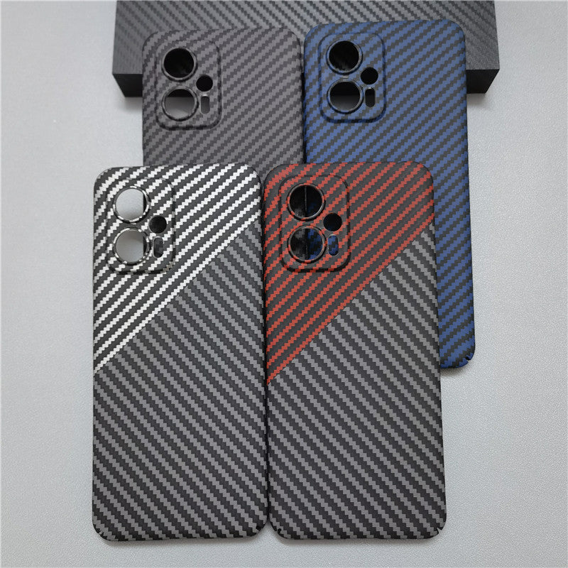Luxury iPhone Case MagSafe Compatible Carbon Fiber Texture Matte Shockproof Protective Cover Hard PC Camera Lens Protection Slim Design