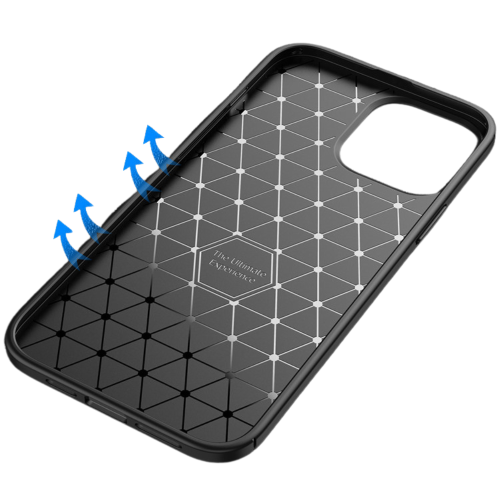 Luxury iPhone Case MagSafe Compatible Carbon Texture Silicone Shockproof Protective Cover Camera Lens Protection Ultra Thin Slim Design