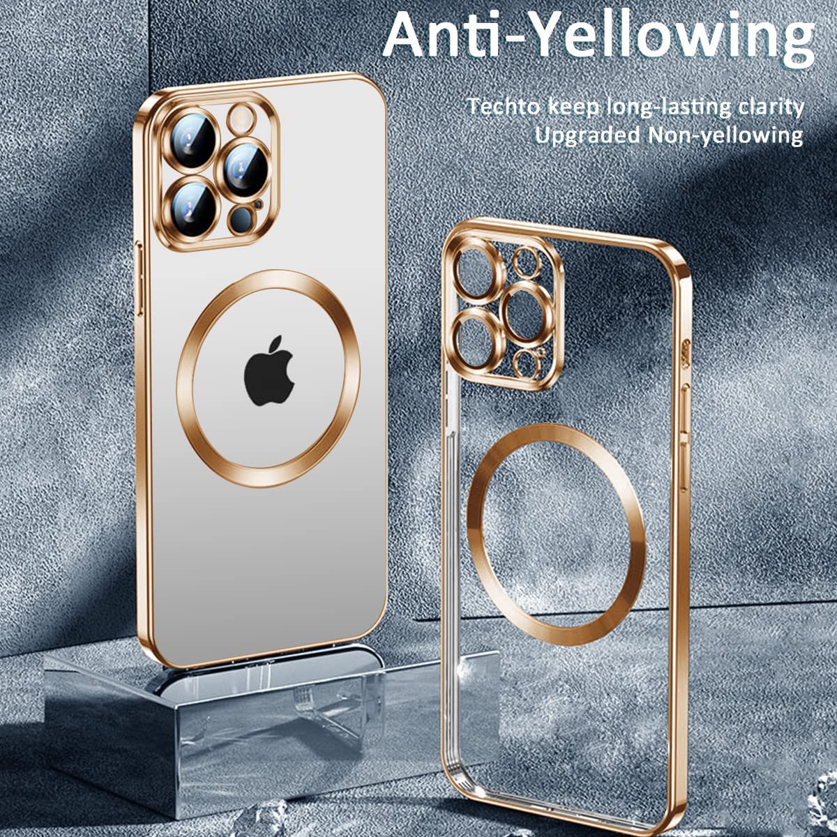 Luxury iPhone Case MagSafe Compatible Double-Sided Tempered Glass Metal Frame Shockproof Protective Cover 360 Full Body Magnetic Fit Camera Lens Protection Ultra Thin
