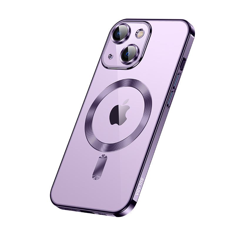 Luxury iPhone Case MagSafe Compatible Double-Sided Tempered Glass Metal Frame Shockproof Protective Cover 360 Full Body Magnetic Fit Camera Lens Protection Ultra Thin