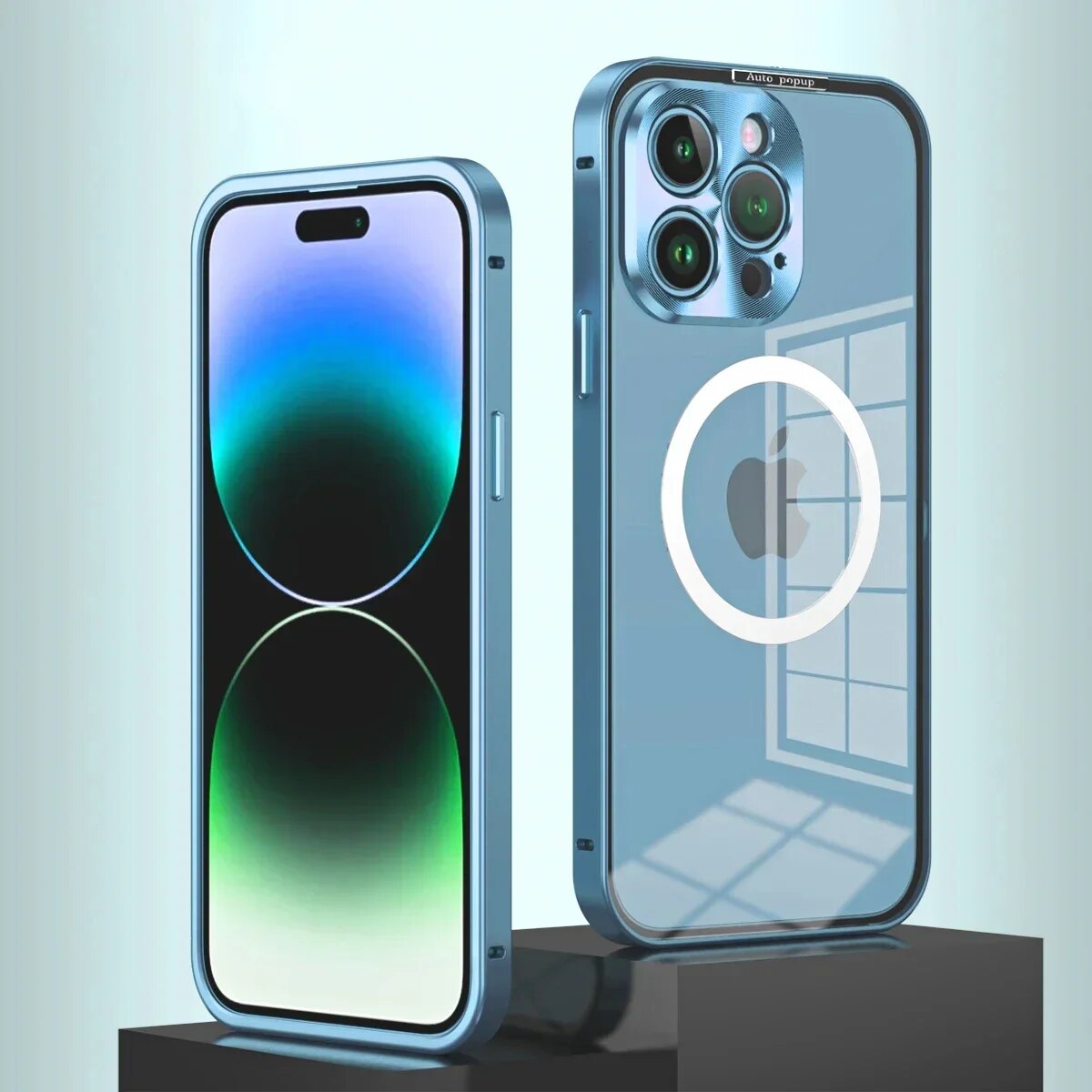 Luxury iPhone Case MagSafe Compatible Double-Sided Tempered Glass Metal Frame Shockproof Protective Cover 360 Full Body Magnetic Fit Camera Lens Protection Ultra Thin