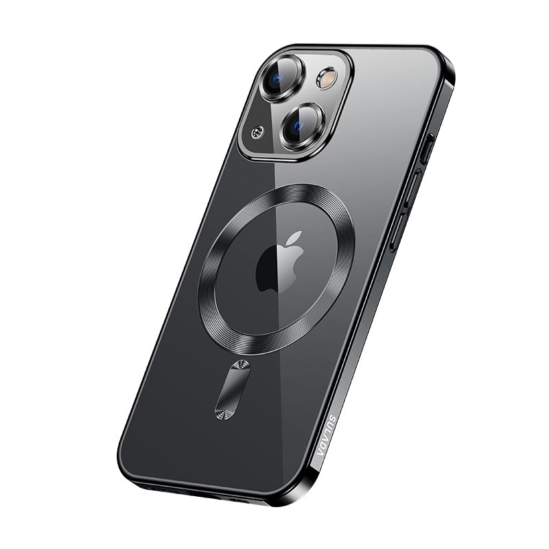 Luxury iPhone Case MagSafe Compatible Double-Sided Tempered Glass Metal Frame Shockproof Protective Cover 360 Full Body Magnetic Fit Camera Lens Protection Ultra Thin
