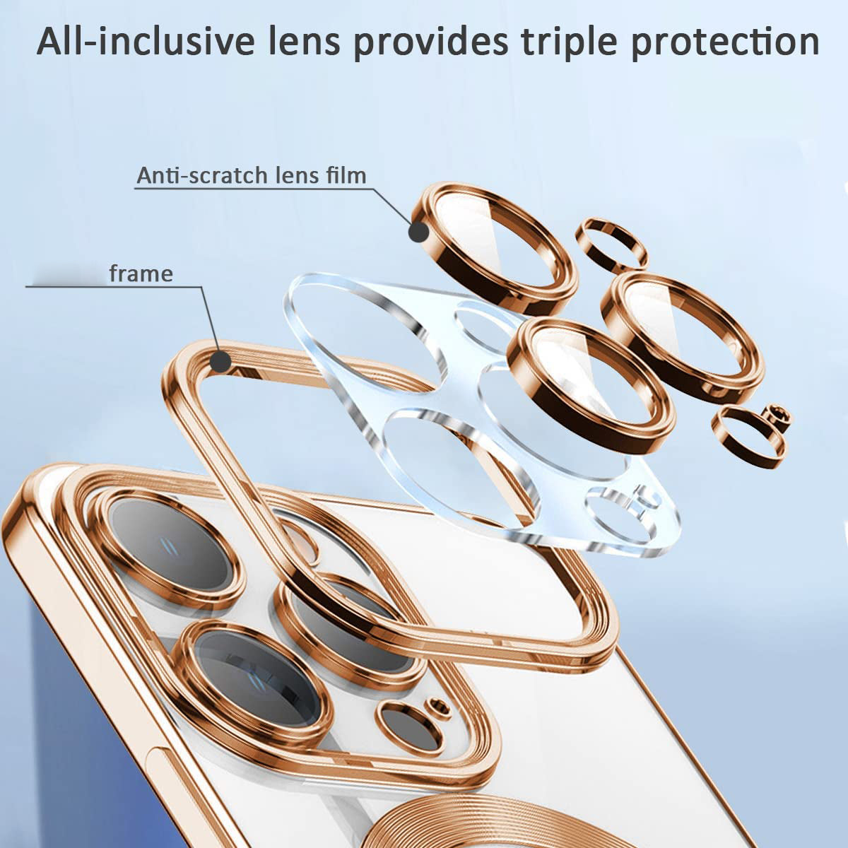 Luxury iPhone Case MagSafe Compatible Double-Sided Tempered Glass Metal Frame Shockproof Protective Cover 360 Full Body Magnetic Fit Camera Lens Protection Ultra Thin