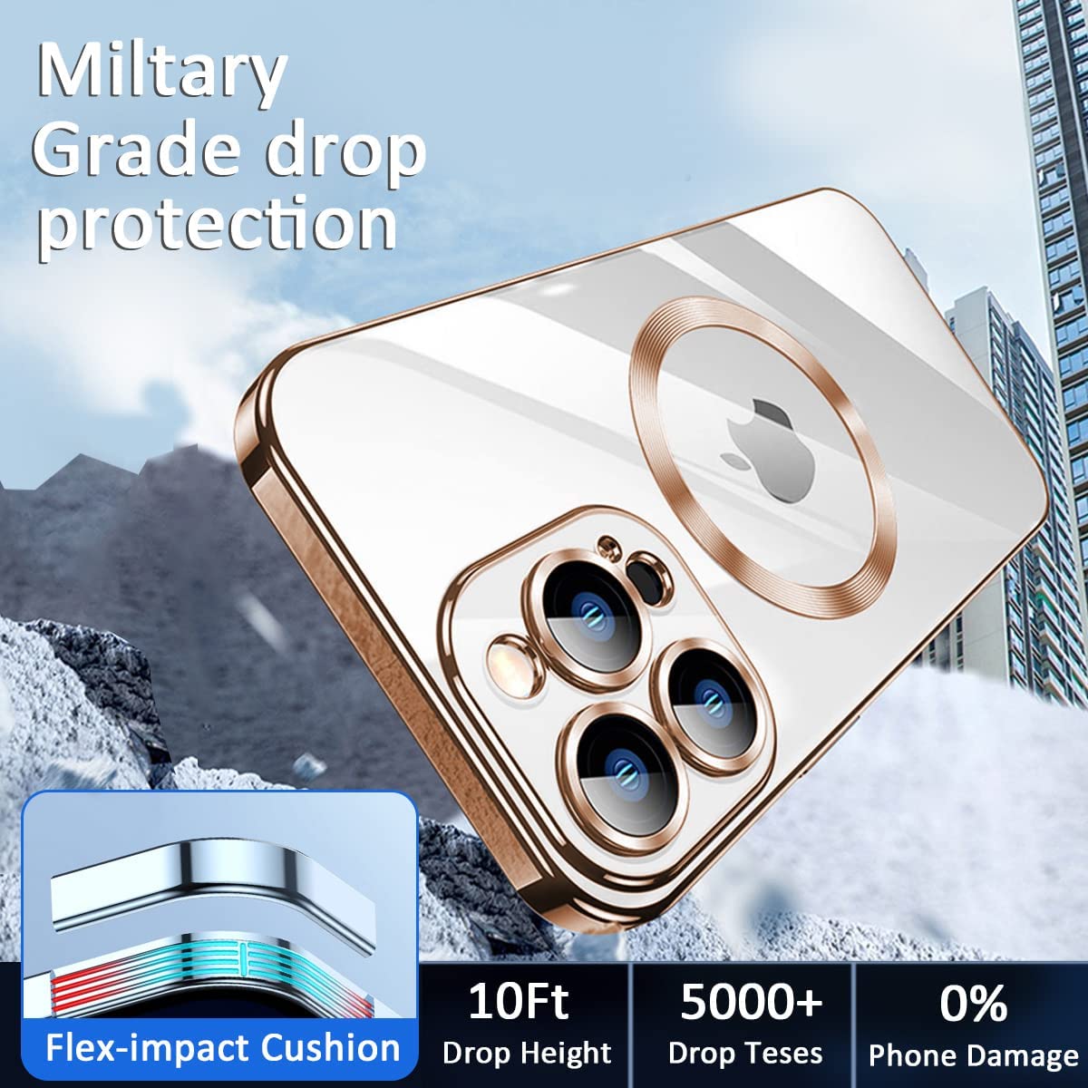 Luxury iPhone Case MagSafe Compatible Double-Sided Tempered Glass Metal Frame Shockproof Protective Cover 360 Full Body Magnetic Fit Camera Lens Protection Ultra Thin