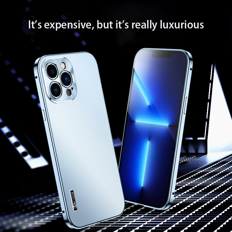 Luxury iPhone Case MagSafe Compatible Double-Sided Tempered Glass Privacy Screen Metal Frame Shockproof Protective Cover 360 Full Body Camera Lens Protection Slim Design