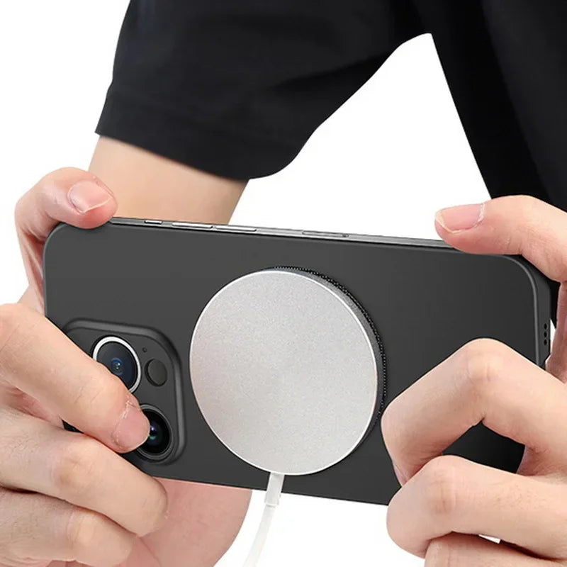 Luxury iPhone Case MagSafe Compatible Genuine Leather Shockproof Protective Cover Camera Lens Protection Magnetic Slim Design