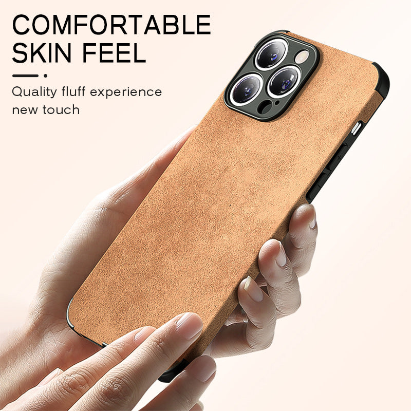 Luxury iPhone Case MagSafe Compatible Genuine Leather Shockproof Protective Cover Camera Lens Protection Slim Design