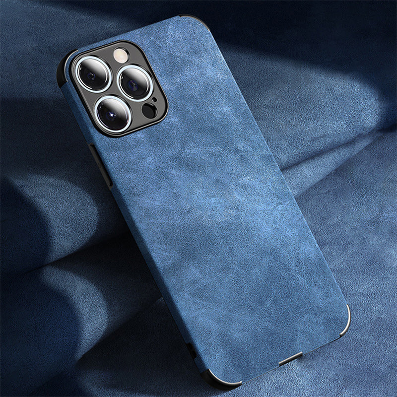 Luxury iPhone Case MagSafe Compatible Genuine Leather Shockproof Protective Cover Camera Lens Protection Slim Design