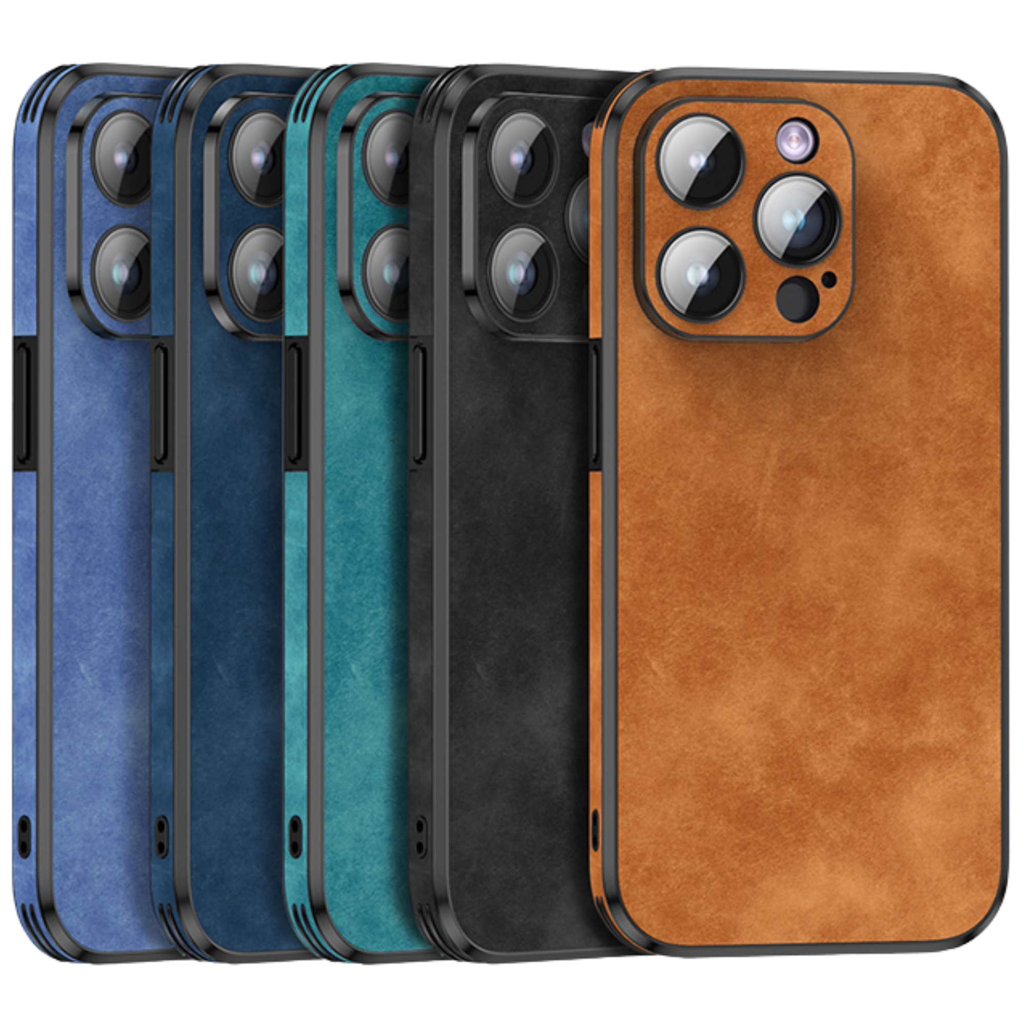 Luxury iPhone Case MagSafe Compatible Genuine Leather Shockproof Protective Cover Camera Lens Protection Slim Design