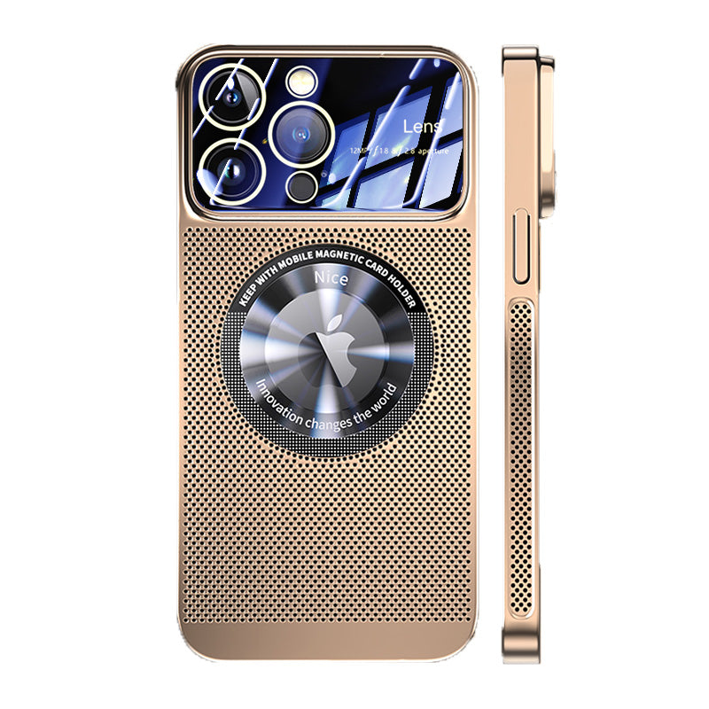Luxury iPhone Case MagSafe Compatible Heat Dissipation Metal Frame Shockproof Protective Cover Camera Lens Protection Electroplated Design Slim Profile