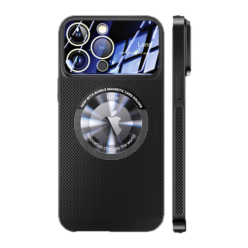 Luxury iPhone Case MagSafe Compatible Heat Dissipation Metal Frame Shockproof Protective Cover Camera Lens Protection Electroplated Design Slim Profile