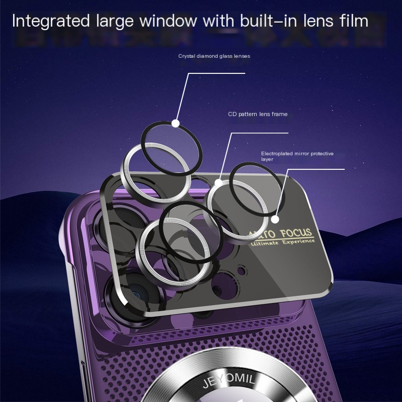 Luxury iPhone Case MagSafe Compatible Heat Dissipation Metal Frame Shockproof Protective Cover Camera Lens Protection Electroplated Design Slim Profile