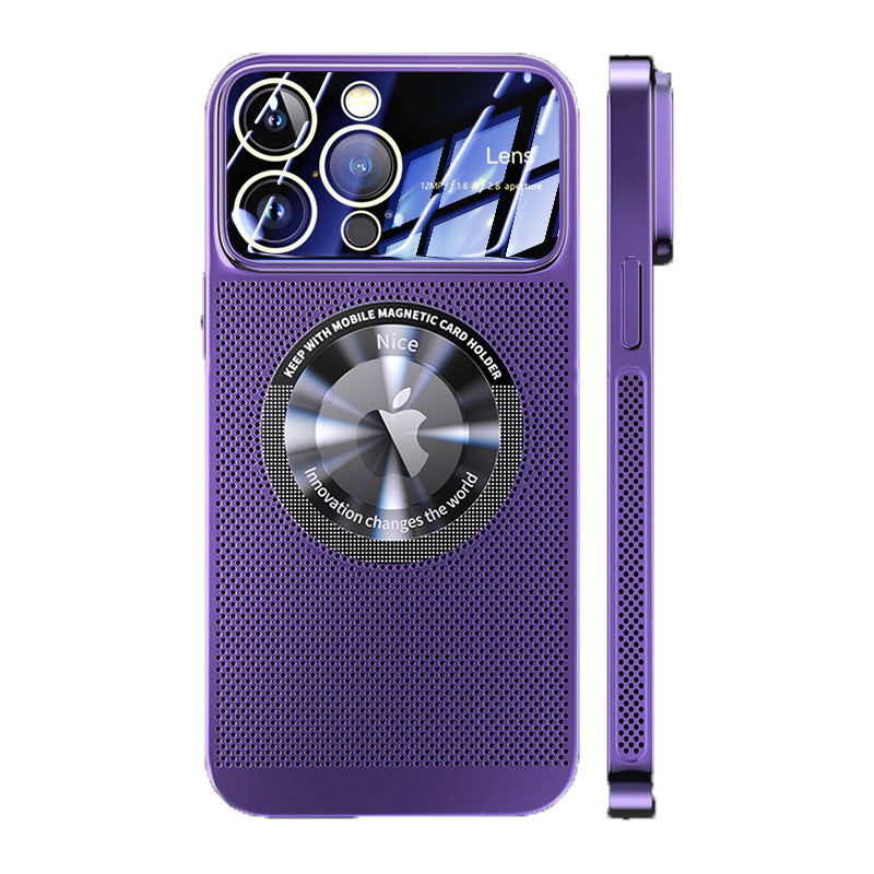 Luxury iPhone Case MagSafe Compatible Heat Dissipation Metal Frame Shockproof Protective Cover Camera Lens Protection Electroplated Design Slim Profile