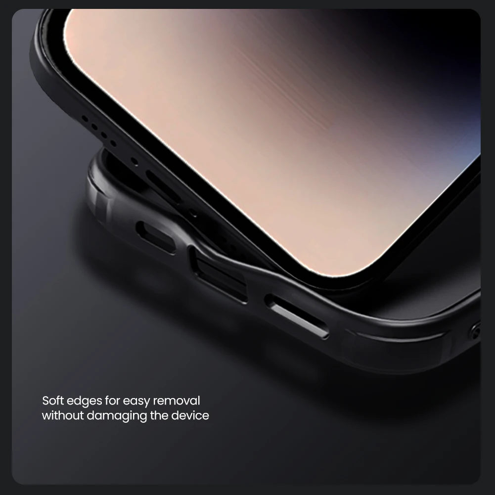 Luxury iPhone Case MagSafe Compatible Leather Texture Sliding Camera Cover Shockproof Protective Cover Camera Lens Protection Slim Design