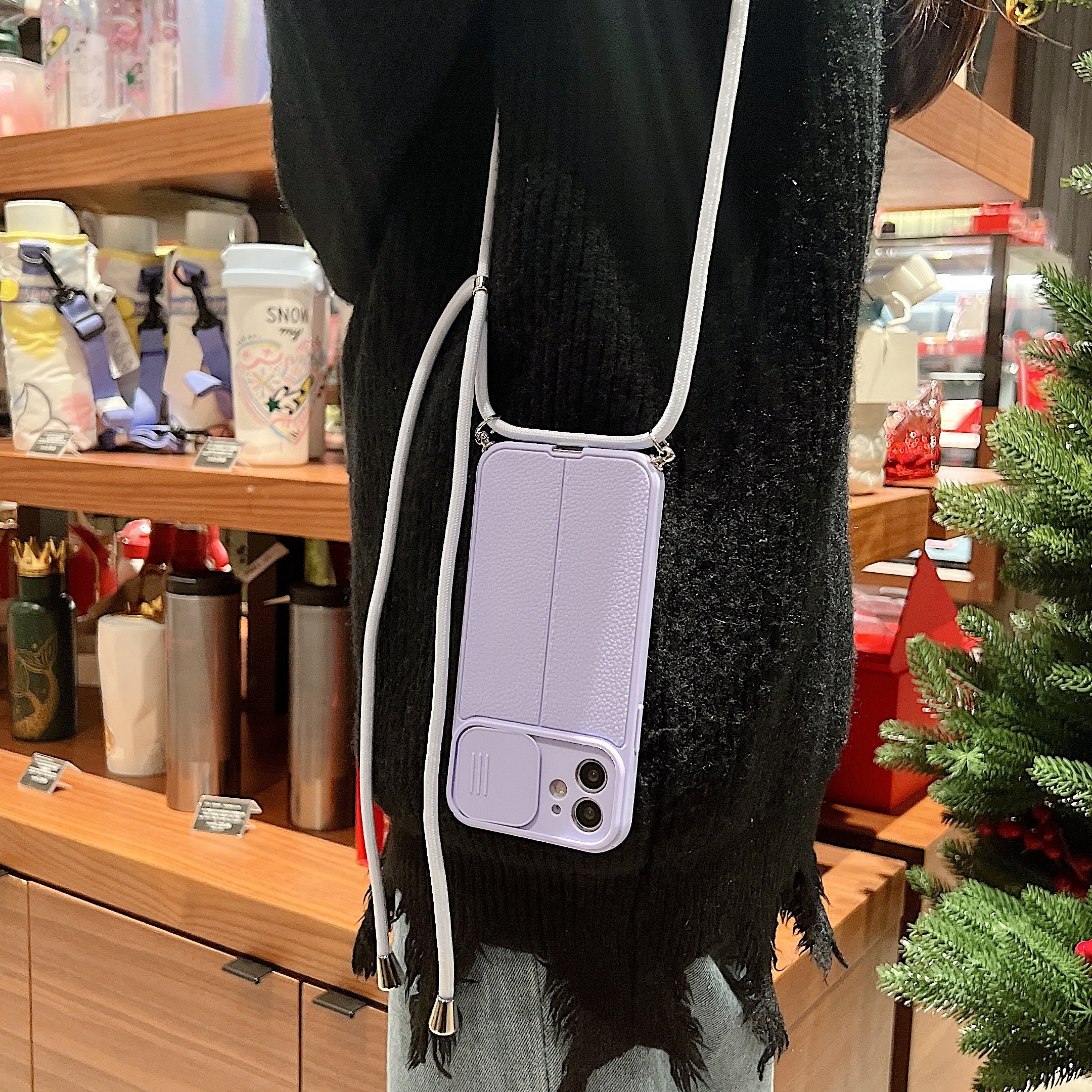 Luxury iPhone Case MagSafe Compatible Leather Texture Sliding Camera Cover Shockproof Protective Cover Camera Lens Protection Slim Design