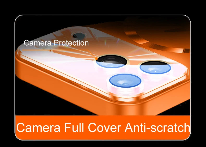 Luxury iPhone Case MagSafe Compatible Magnetic Shockproof Cover Camera Lens Protection Ultra Thin Full Protection Hard Matte PC Protective Back