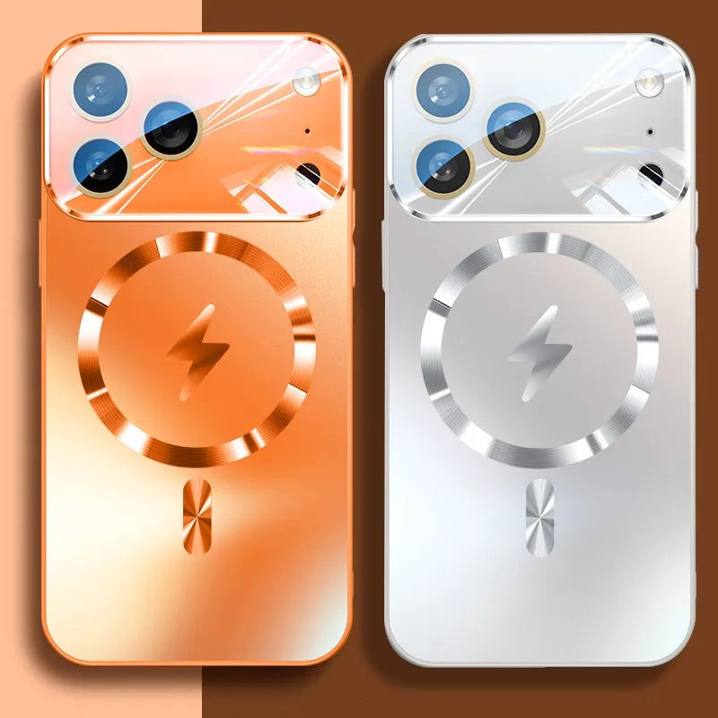 Luxury iPhone Case MagSafe Compatible Magnetic Shockproof Cover Camera Lens Protection Ultra Thin Full Protection Hard Matte PC Protective Back