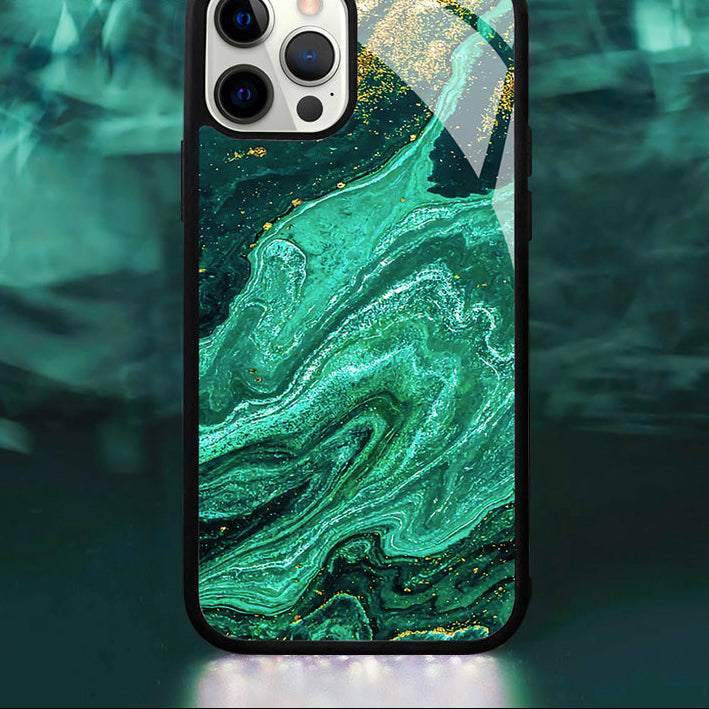 Luxury iPhone Case MagSafe Compatible Marble Texture Shockproof Protective Cover Gold Frame Design Camera Lens Protection Slim Profile
