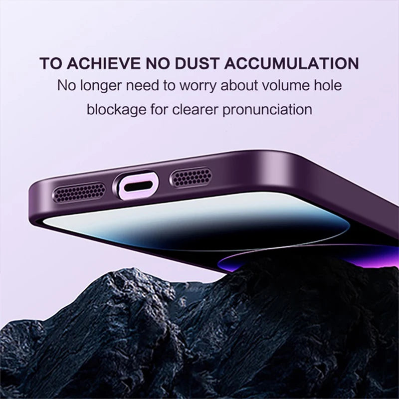 Luxury iPhone Case MagSafe Compatible Matte Ring Stand Shockproof Protective Cover Hard PC Camera Lens Protection Ultra Thin Slim Design