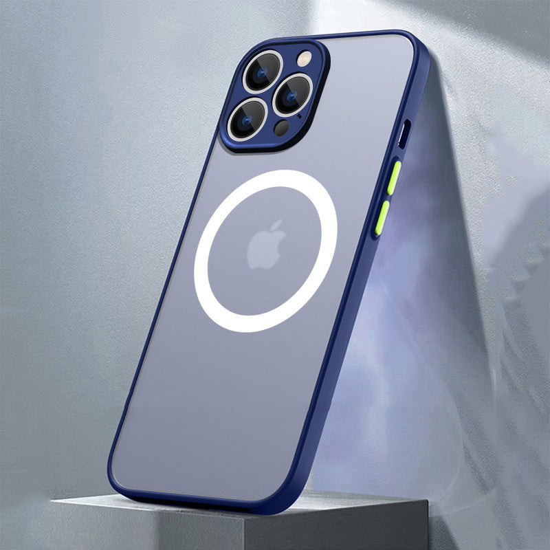 Luxury iPhone Case MagSafe Compatible Matte Shockproof Protective Cover Camera Lens Protection Slim Magnetic Design