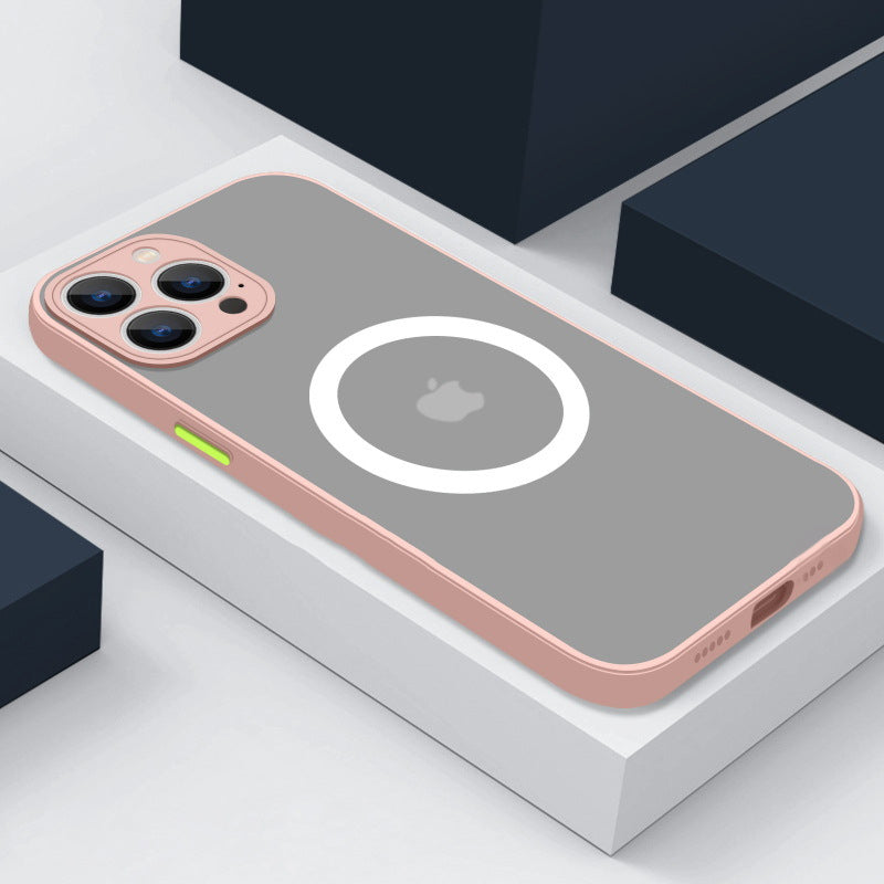 Luxury iPhone Case MagSafe Compatible Matte Shockproof Protective Cover Camera Lens Protection Slim Magnetic Design