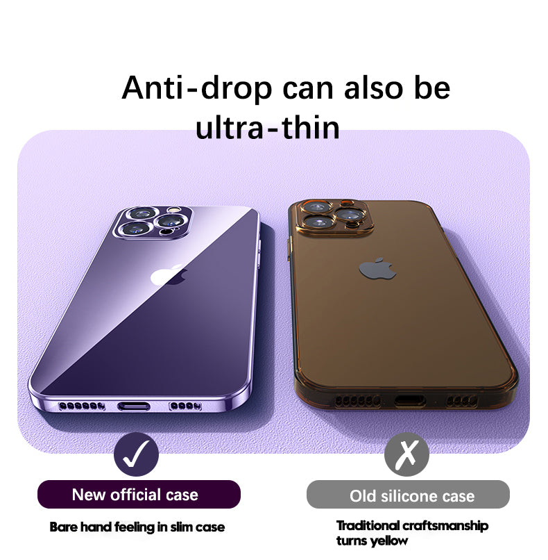 Luxury iPhone Case MagSafe Compatible Transparent Glitter Silicone Shockproof Protective Cover Camera Lens Protection Slim Design