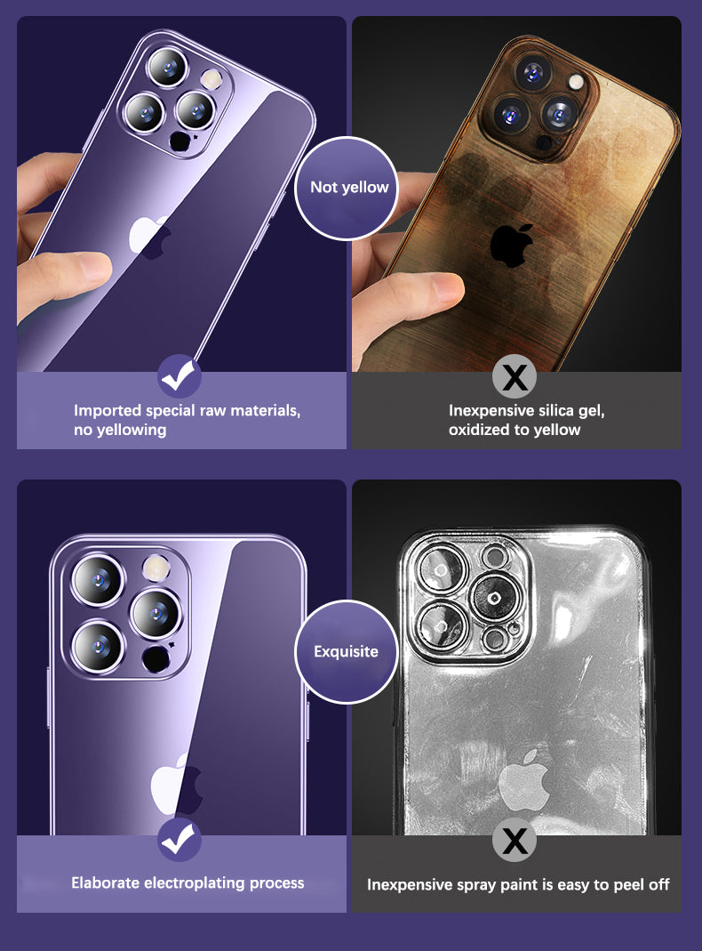 Luxury iPhone Case MagSafe Compatible Transparent Glitter Silicone Shockproof Protective Cover Camera Lens Protection Slim Design
