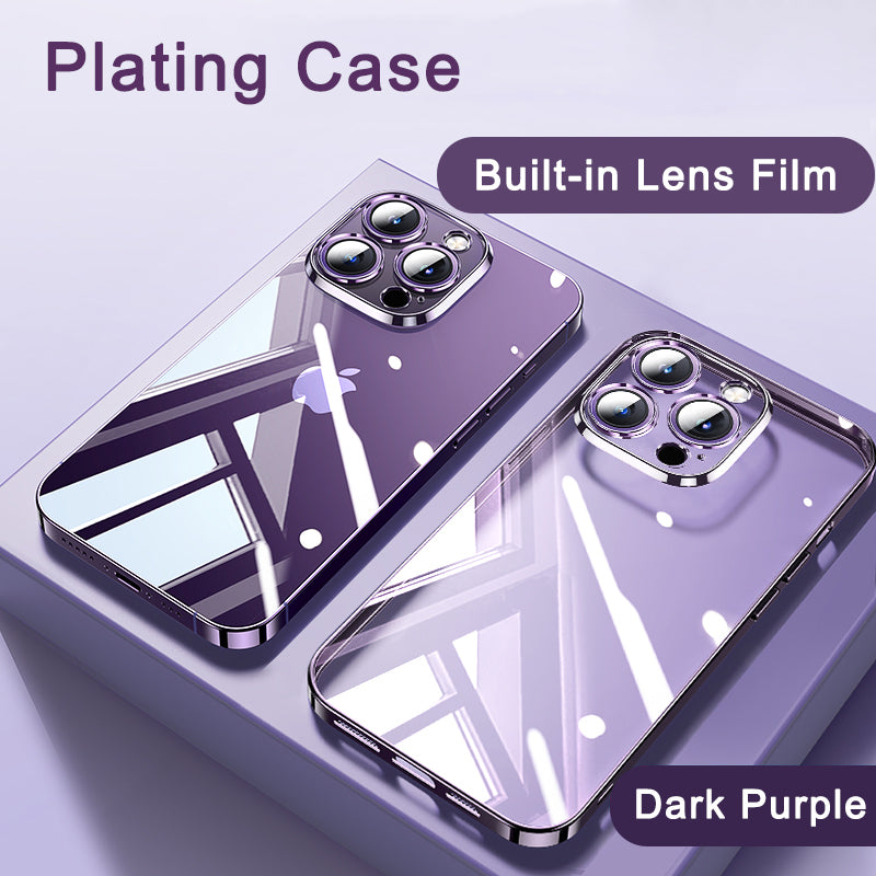 Luxury iPhone Case MagSafe Compatible Transparent Glitter Silicone Shockproof Protective Cover Camera Lens Protection Slim Design