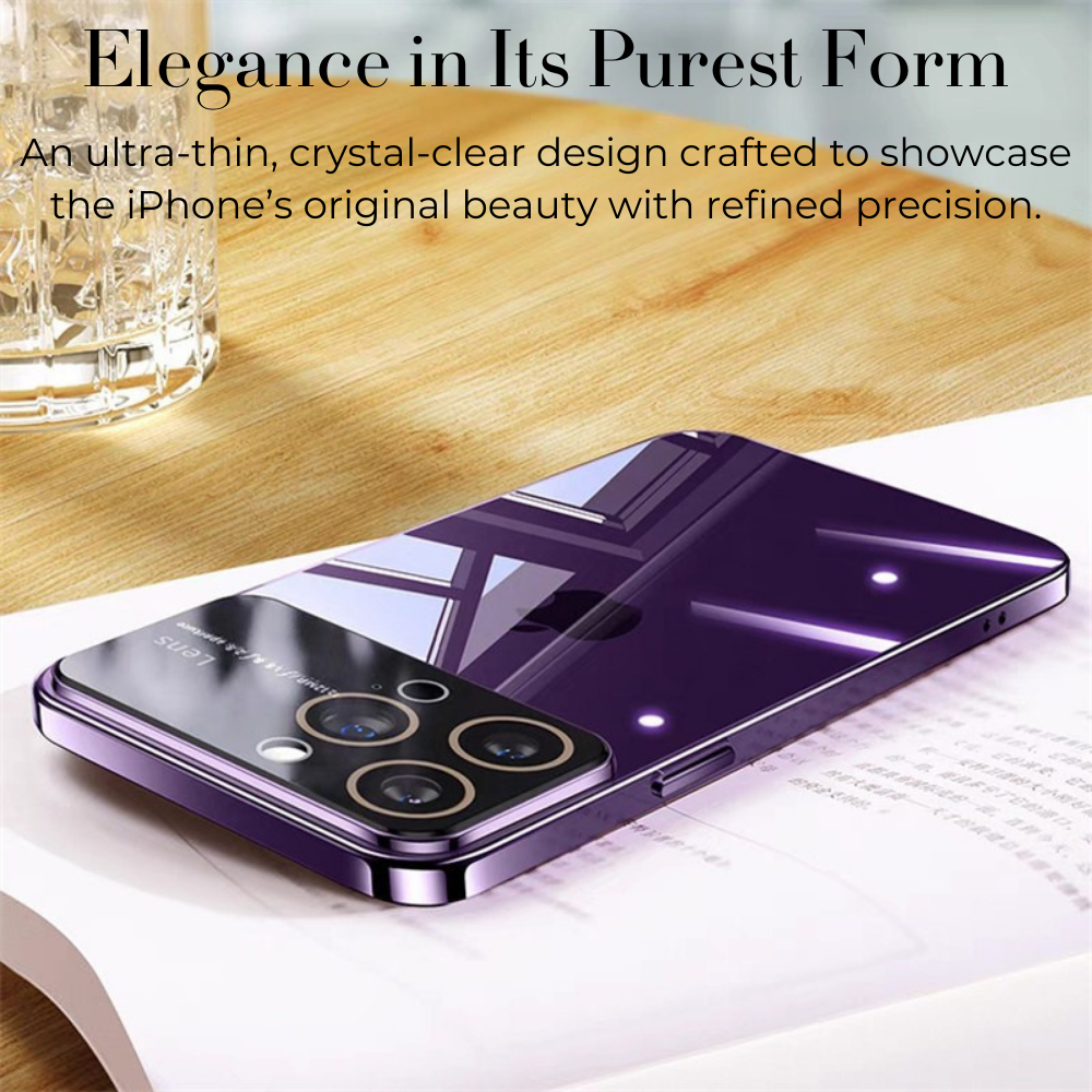 Luxury iPhone Case MagSafe Compatible Transparent Shockproof Protective Cover Clear Hard PC Back Silicone Bumper Camera Lens Protection Ultra Thin