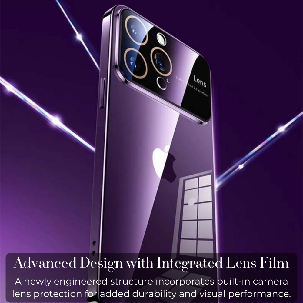 Luxury iPhone Case MagSafe Compatible Transparent Shockproof Protective Cover Clear Hard PC Back Silicone Bumper Camera Lens Protection Ultra Thin