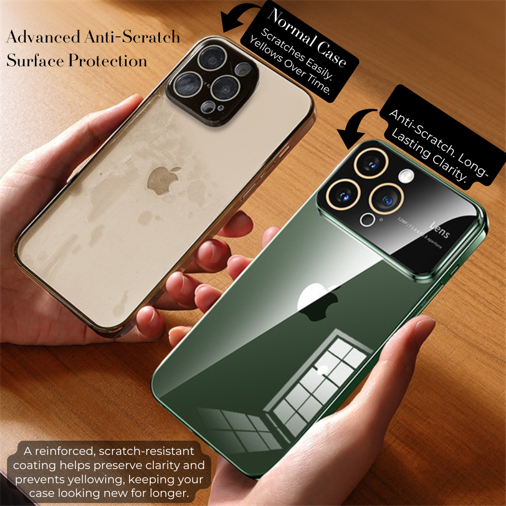 Luxury iPhone Case MagSafe Compatible Transparent Shockproof Protective Cover Clear Hard PC Back Silicone Bumper Camera Lens Protection Ultra Thin