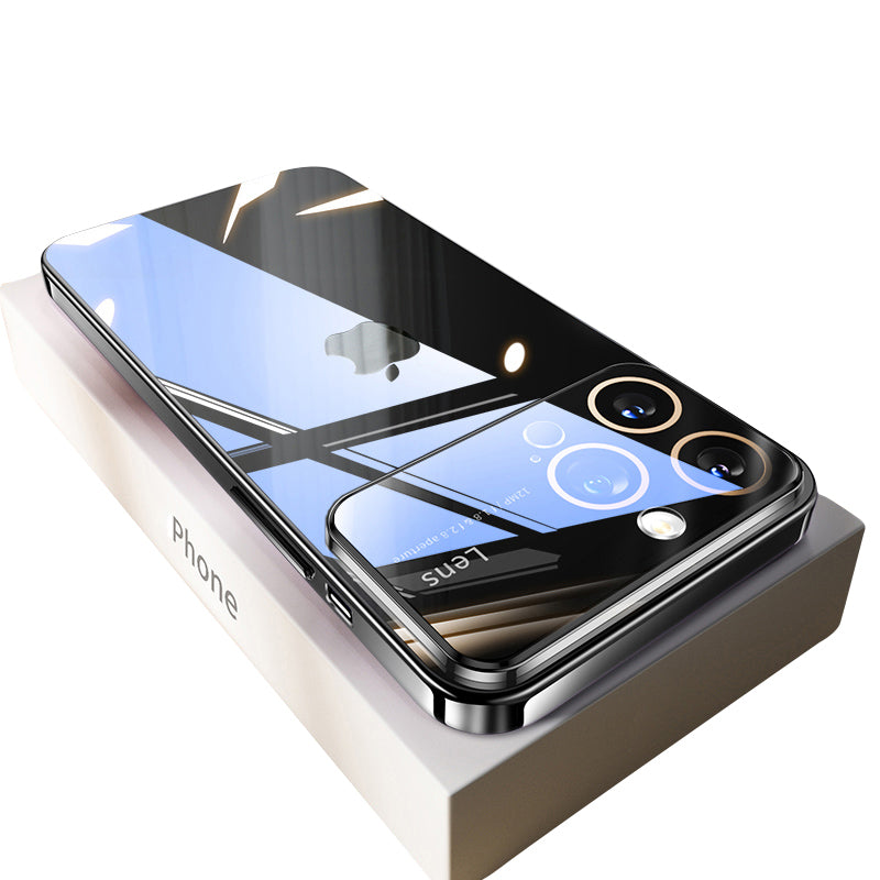 Luxury iPhone Case MagSafe Compatible Transparent Shockproof Protective Cover Clear Hard PC Back Silicone Bumper Camera Lens Protection Ultra Thin