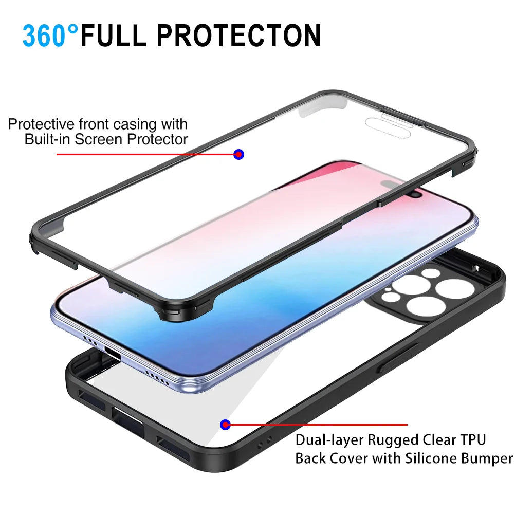 Luxury iPhone Case MagSafe Compatible Transparent Silicone Shockproof Protective Cover Full Body Camera Lens Protection Slim Clear Design