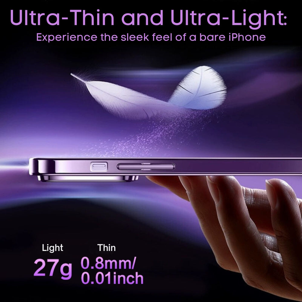 Luxury iPhone Case MagSafe Compatible Transparent Tempered Glass Shockproof Protective Cover Silicone Bumper Camera Lens Protection Ultra Thin