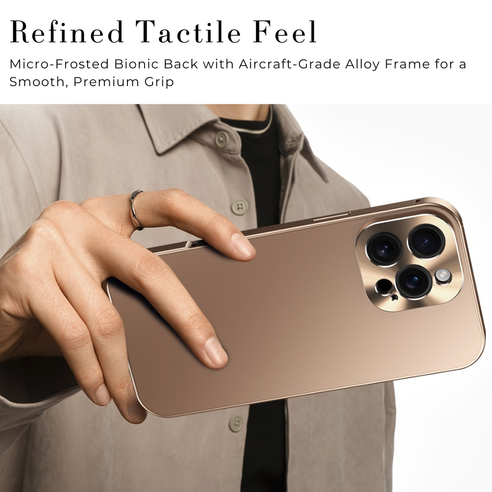Luxury iPhone Case Magnetic Aluminum Frame Shockproof Protective Cover Full Camera Lens Protection Slim Metal Design Wireless Charging Compatible