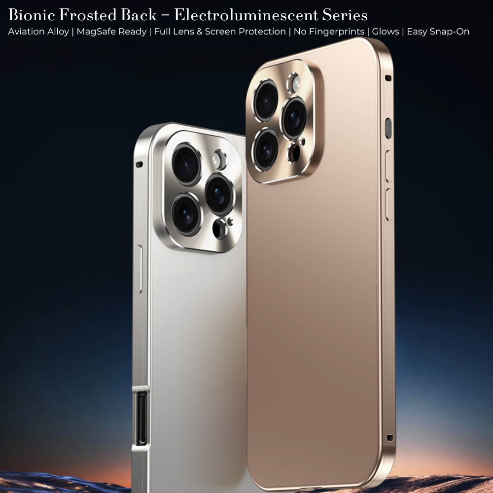 Luxury iPhone Case Magnetic Aluminum Frame Shockproof Protective Cover Full Camera Lens Protection Slim Metal Design Wireless Charging Compatible